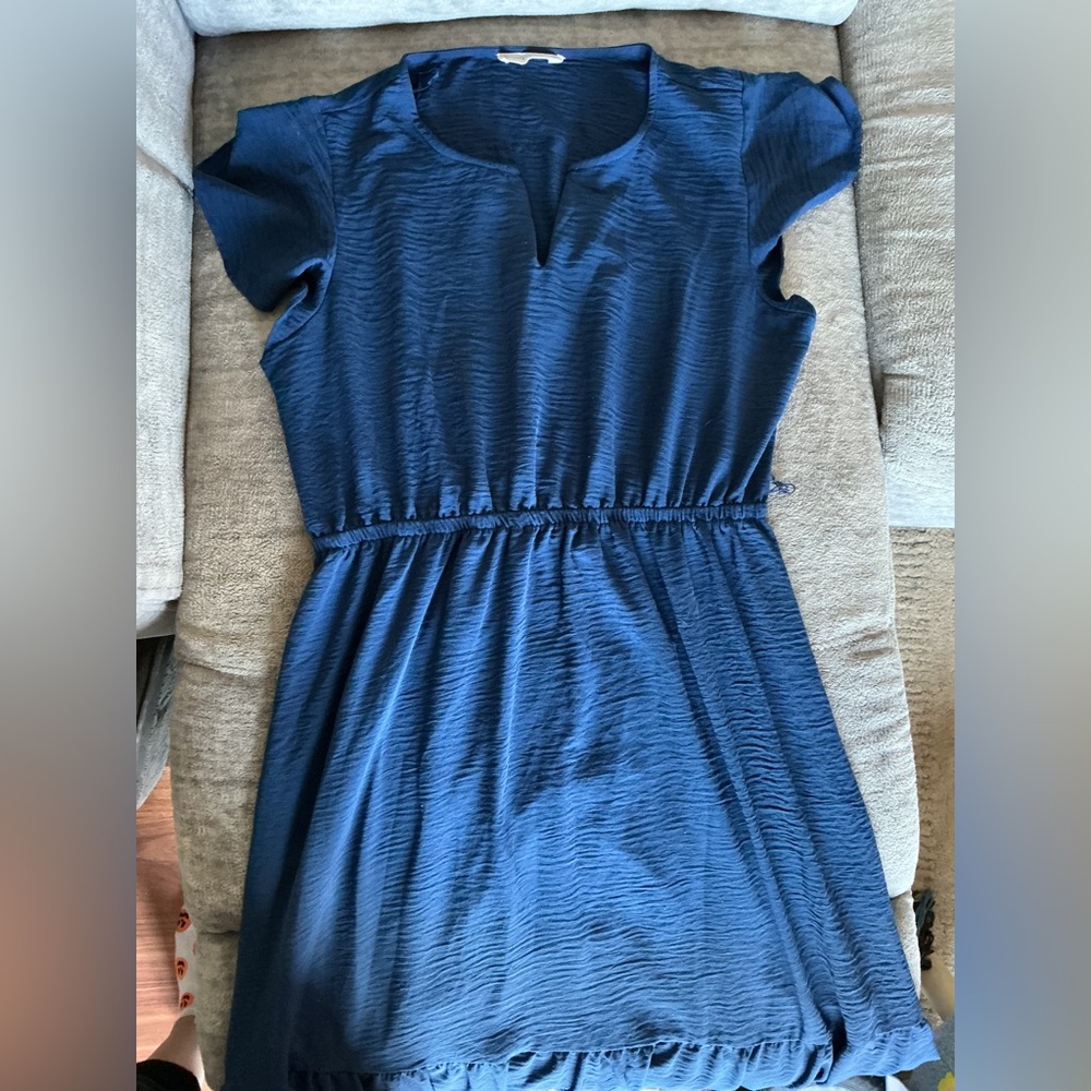 Lucky Brand Blue Crinkle Dress – Size XL